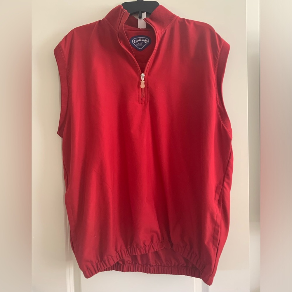 Callaways Golf 1/4 zip red large vest jacket